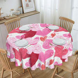 Round Tablecloth Trimmed with Lace