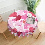 Round Tablecloth Trimmed with Lace