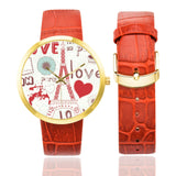 Golden Leather Strap Watch for Women