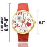 Golden Leather Strap Watch for Women